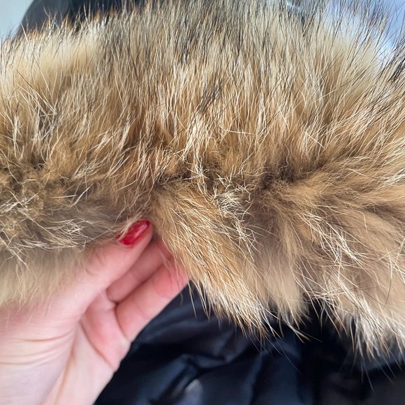 Danier Leather Down-Filled Coat w/ Fur Hood - Picture 6 of 10